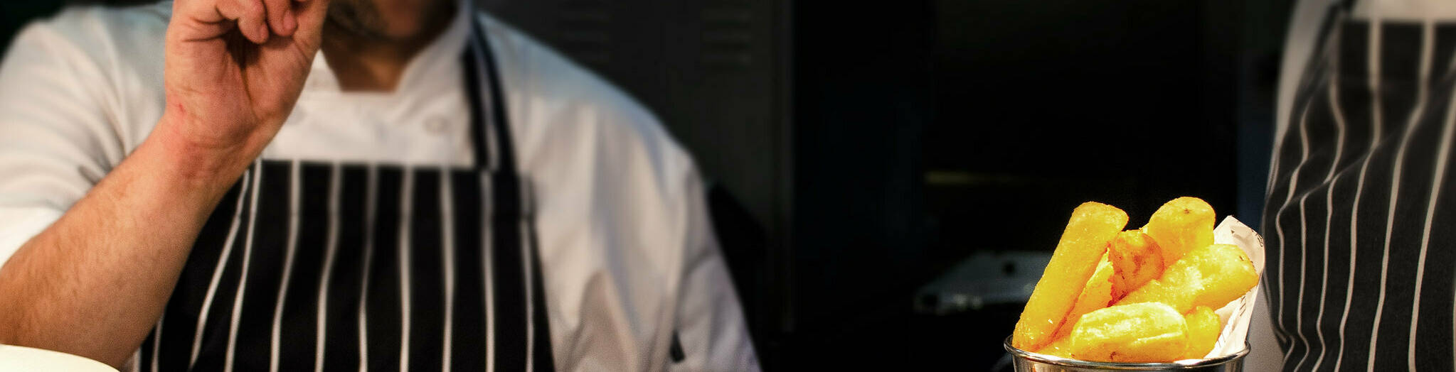 A beautifully plated dish in the kitchen