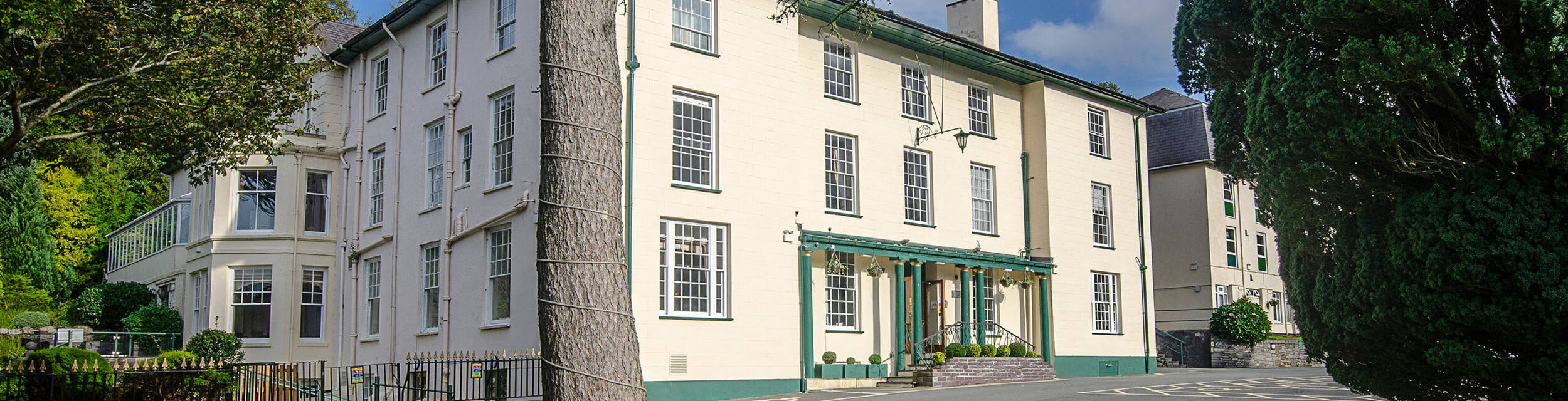 Exterior of The Coach House at The Royal Victoria Hotel Llanberis, offering peaceful accommodation in Snowdonia.