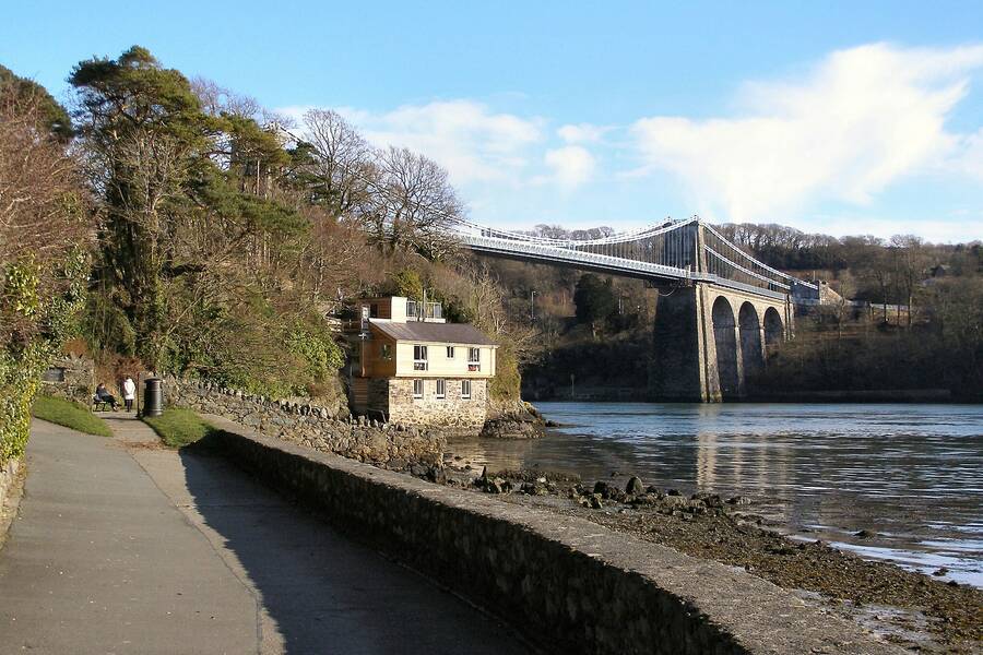 Menai Suspension Bridge and Belgian Promenade geograph org uk 1718090