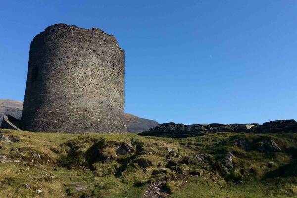 Inside the round tower of Dolbadarn Castle built by Llywelyn the Great